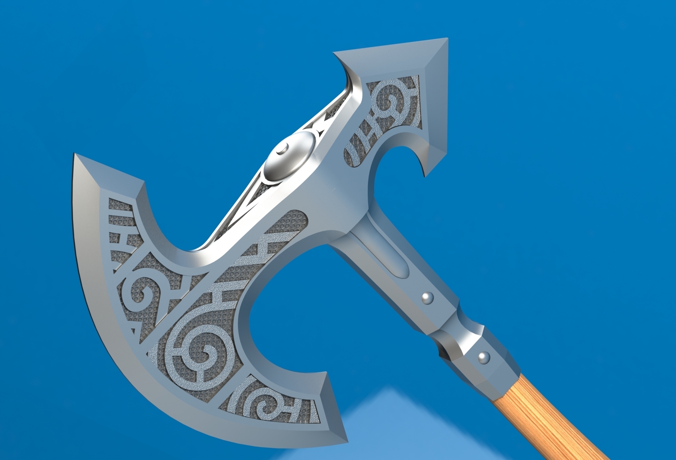 RENDER.jpg Skyrim Steel Axe