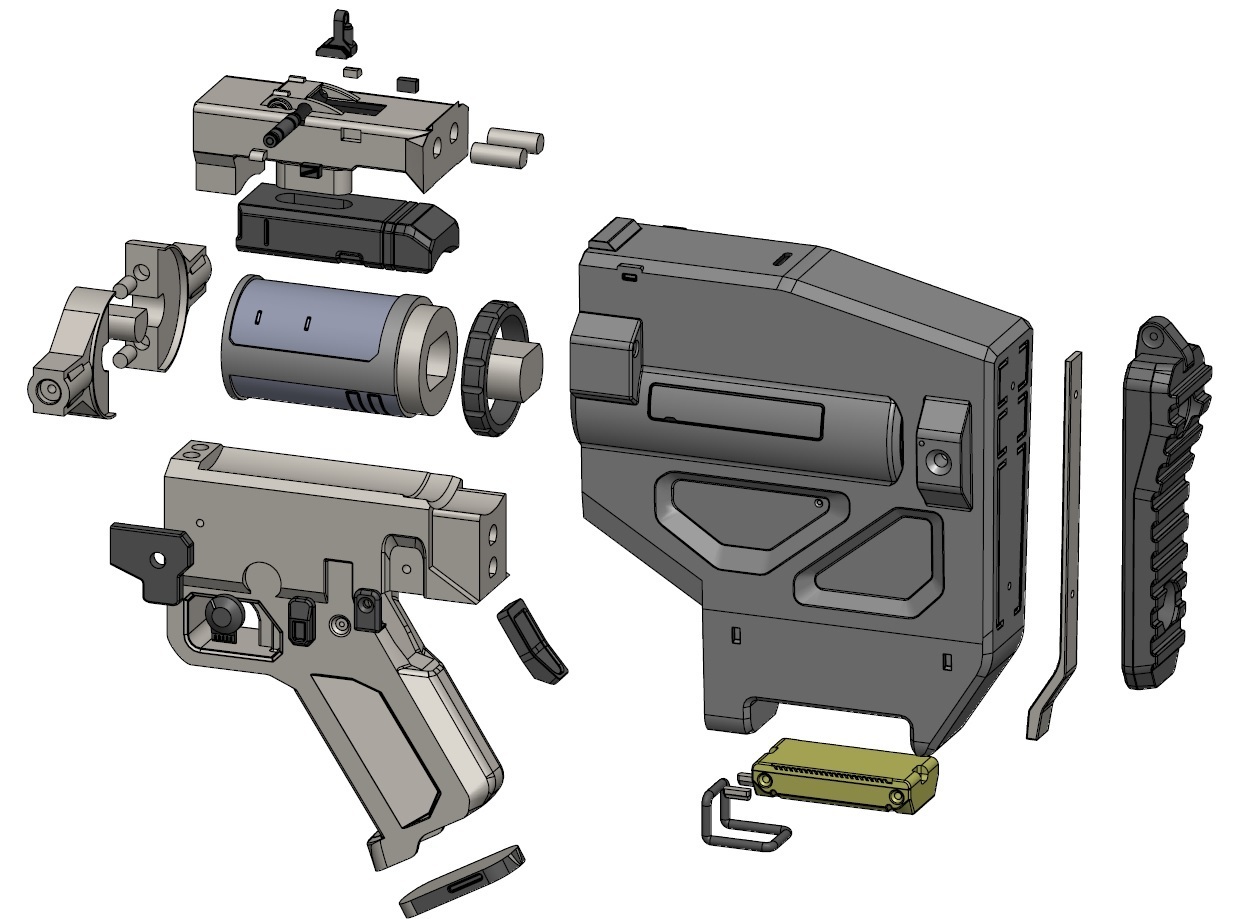 Doom Heavy Rifle 🎠Doom 2016 Heavy Assault Rifle (HAR)・ 3D File for 3D printing・Cults