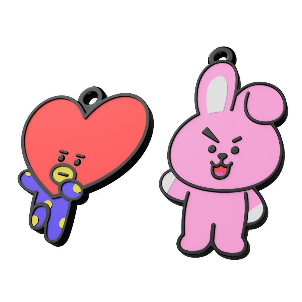 防弾少年団(BTS) - cjt08111 BT21 COOKY 42センチ TATA 30センチ 🗝️ BTS Tata and Cooky Keyring・ STL File for ・Cults
