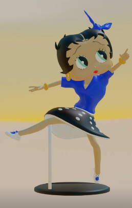 bebe rexha blue dress Pattern "Betty Boop"