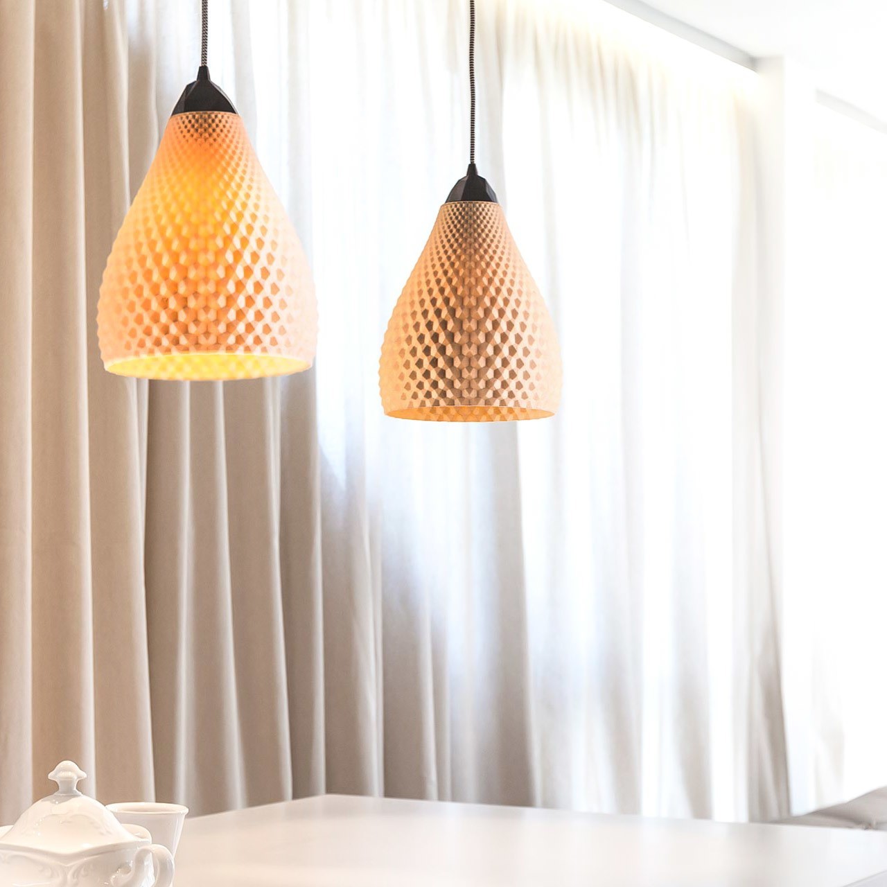未開封　amber diamond pattern lamp shade やっと使えたLEDランタンたち。 エモーショナルだわー