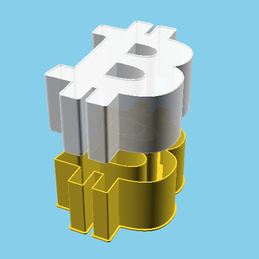 Free 3D file Bitcoin Letter Logo, nestable box (v1) 📦 ・3D printing ...