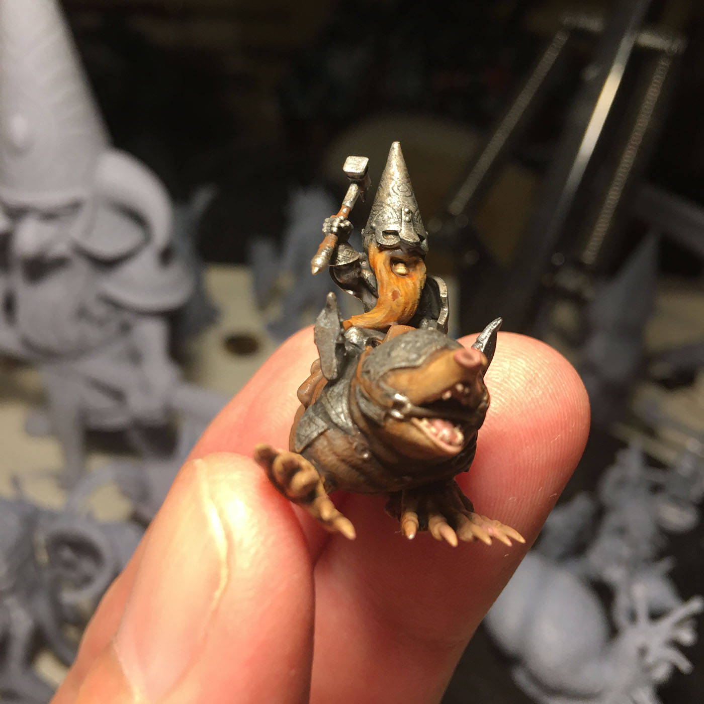 Gnome Raptor Rider STL file Gnome Mole Rider, Fantasy Tabletop RPG Miniature 🎲 ・3D ...