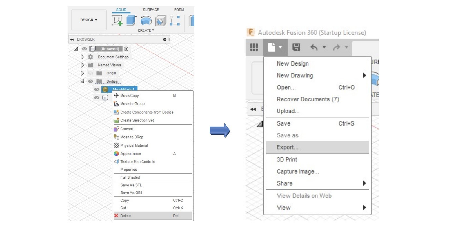How to convert a STL file to a STEP file?・Cults