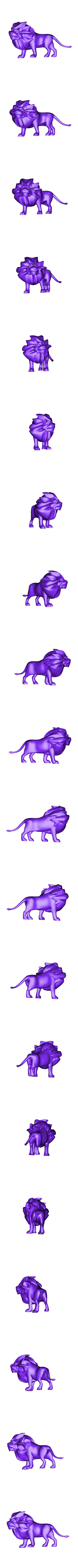 Lion_whole.stl Величественный лев