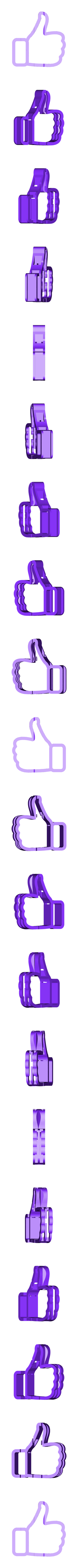 LIKE.stl Text Flip - Gefällt mir & Teilen Zeichen