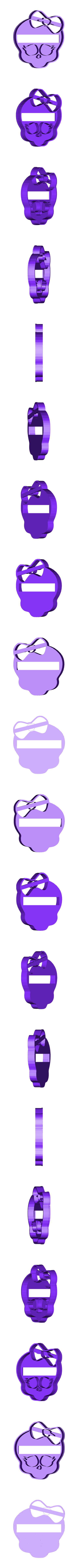 skullpink.stl monster high cookie cutter