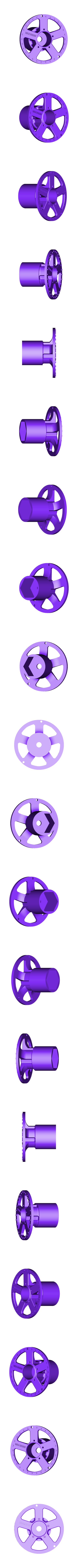 rim face (left rear).stl 1991 Mazda 787B 3d Printed RC Car