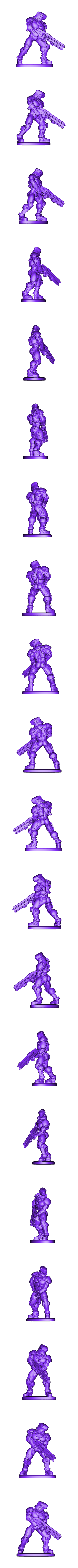 Sci_fi_gunner_With_Base.stl Artilheiro Sci_fi