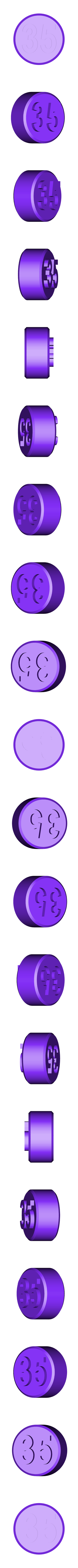 Number_35.stl Jigsaw, Tessellating Hexagons, Pascal's Triangle, Number Patterns