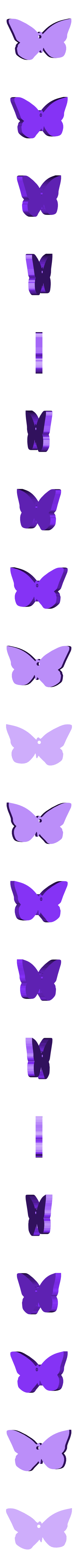 keychain-butterfly-001.stl Schmetterling Silhouette Schlüsselanhänger