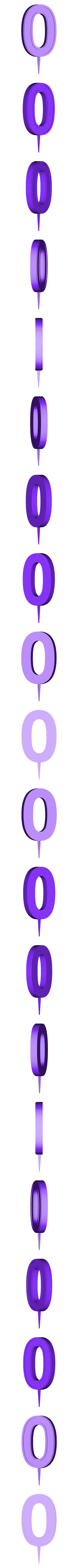 cakedigit0.stl Geburtstagstorte Ziffern