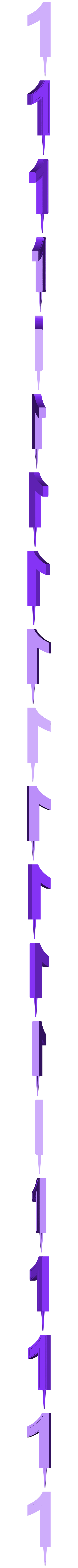 cakedigit1.stl Geburtstagstorte Ziffern