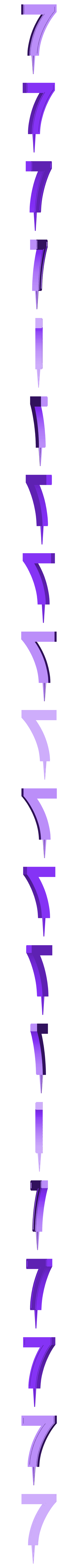 cakedigit7.stl Geburtstagstorte Ziffern