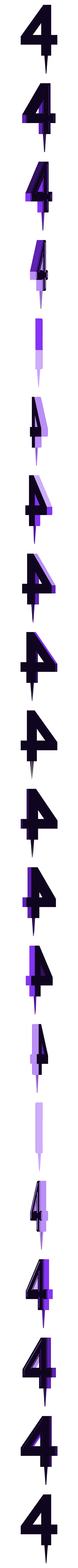 cakedigit4.stl Geburtstagstorte Ziffern