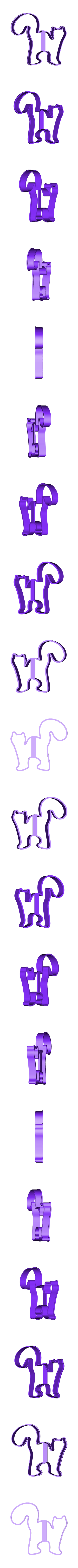 00187 koshka.stl Cat cookie cutter for professional