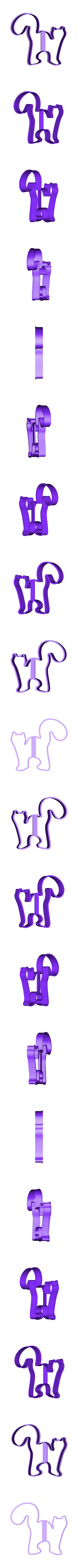 00187 koshka.obj Cat cookie cutter for professional