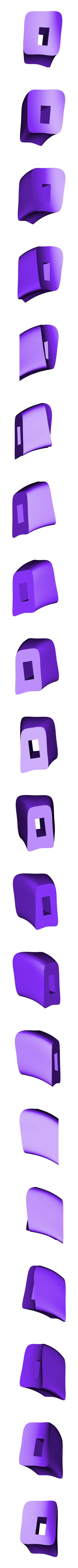 HornInsertMount_Right.stl "Fies wie die Hölle"-Hundehelm