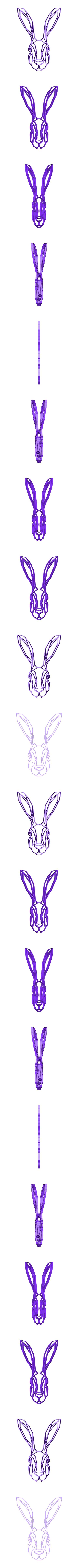 bunny.stl Bunny Wall Sculpture 2D