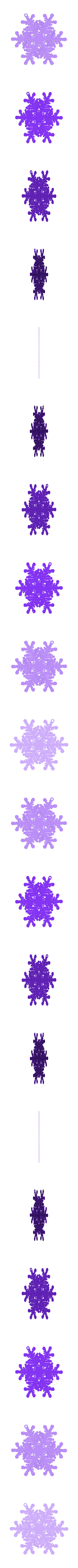 euroreprap snowflake 65mm.stl Настоящая снежинка - елочное украшение - размер: 65 мм
