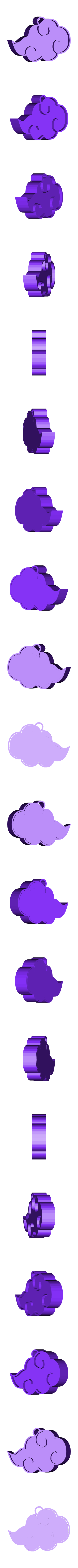 Akatsuki_Cloud_1.stl Colar/Chaveiro Nuvem Akatsuki