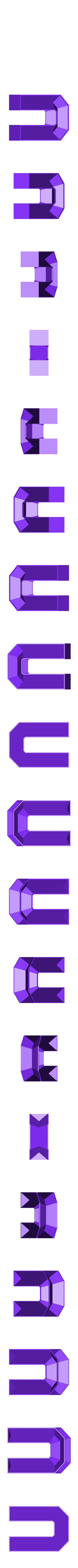 U_Complete.stl Crossbeam Typeface