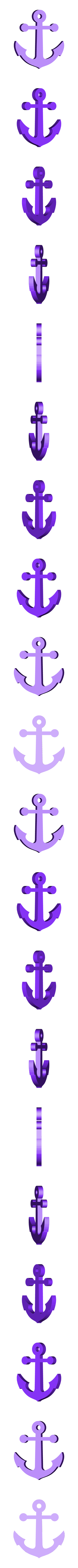 anchor.stl Porta-chaves em forma de âncora