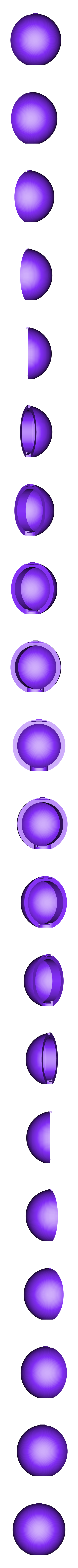 Lid__red_80.stl Pokeball (mit Deckel zum Öffnen per Knopfdruck)
