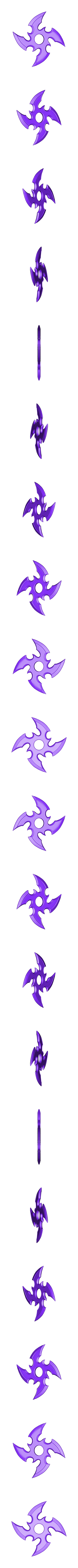 4Star-shuriken E.stl Shuriken 4 Blade set 3D print model