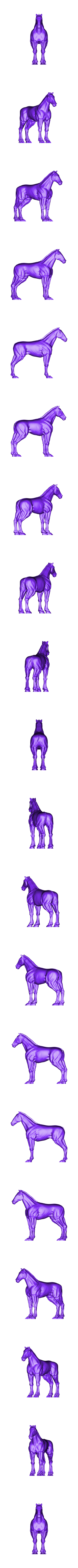 krieg_horse_default.OBJ.stl Grimmiges dunkles Pferd