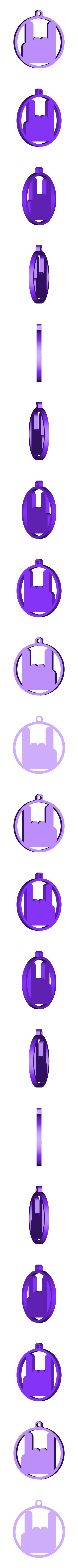 Rock Key Chain.stl Porta-chaves de pedra