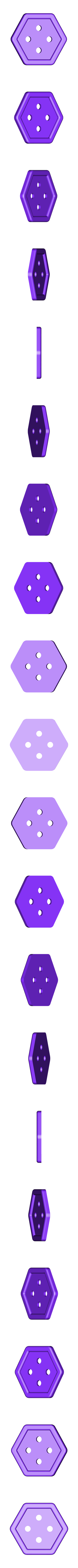 Hex ButtonA.stl Большая пуговица