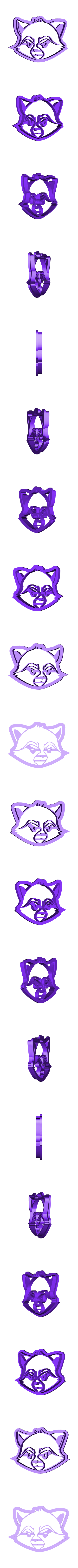 Rocket Racoon.stl Guardians of the Galaxy cookie cutter set