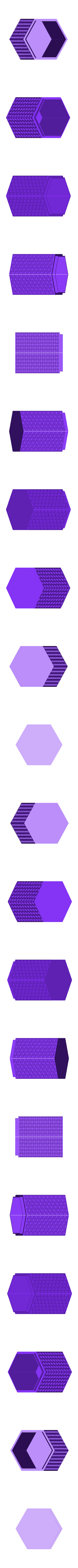 Hexagon box bottom.stl Hexagon textured box