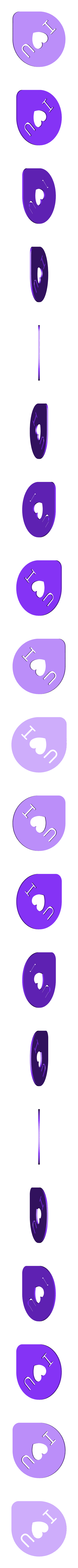 Valentine's_Coffee_Stencil_IloveU.stl Plantilla para decorar el café San Valentín