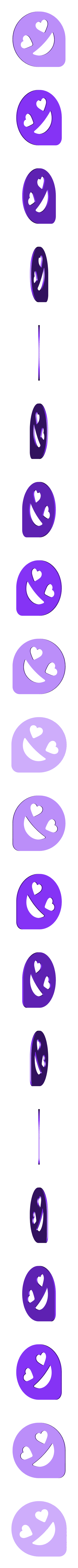 Valentine's_Coffee_Stencil_emoji.stl Plantilla para decorar el café San Valentín