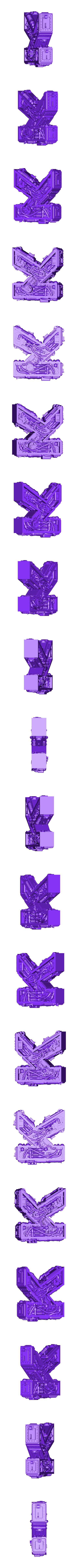 Letter_K_Alphonse_Marcel_01.stl Steampunk Alphabet