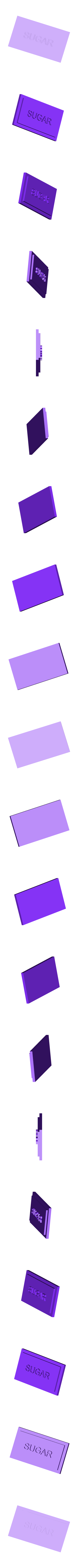 Push Sugar Lid.stl Chemist Coffee and Sugar Storage Containers/Desk Organizer