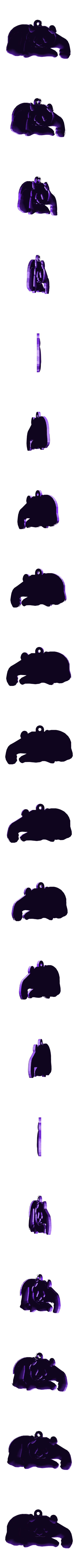 panda porte clé coté noir.stl Panda