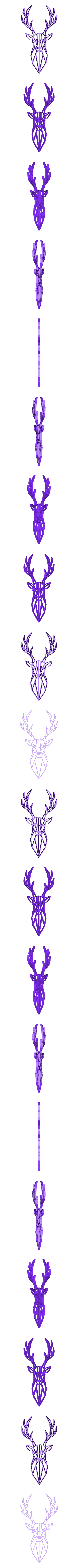 88.Newdeer.stl Deer VI Wall Sculpture 2D