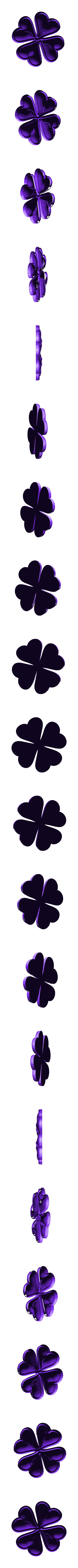 trèfle 4 feuilles.stl Trèfle 4 feuilles