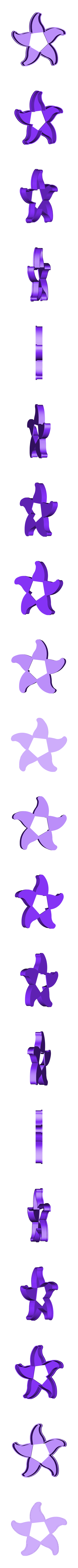 estrella de mar v1.stl mermaid packx4 cookie cutter