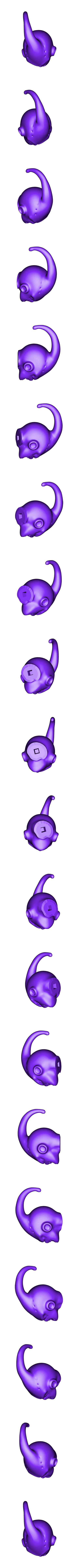 Kid Buu - Tête.stl Kid Buu - Dragon Ball