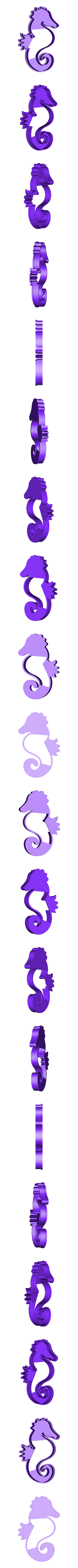 caballitodemar v1.stl mermaid packx4 cookie cutter