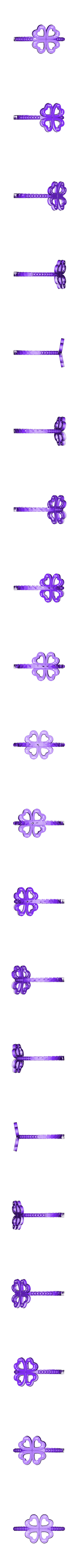 U.obj Anillo de trébol de 4 hojas