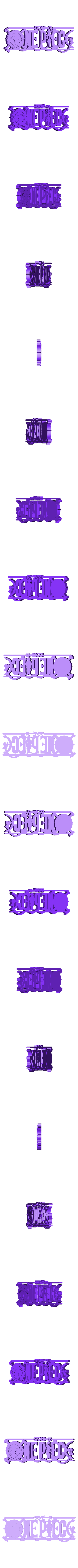 one piece by 3dnaow.STL LOGO ONE PIECE