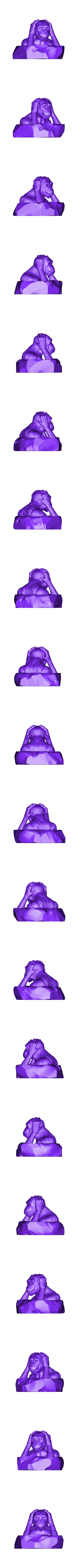 nothear.stl Set de Tres Monos Sabios