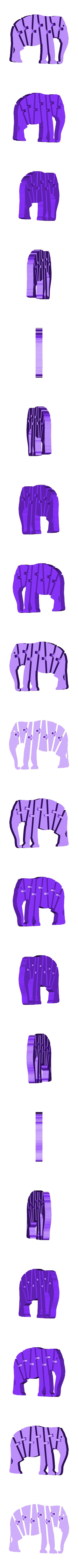 120_elephant.STL Flexi Articulated Elephant