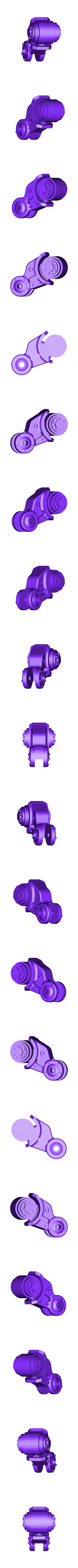 SplitLowerLeg1.stl Perna inferior com pose, remix do Portador da Armadura