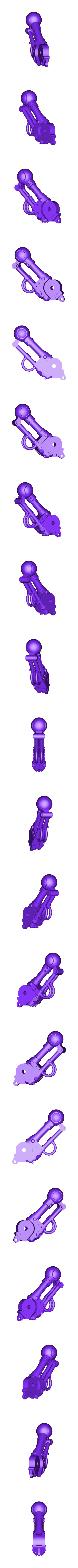 SplitLowerLeg2.stl Perna inferior com pose, remix do Portador da Armadura